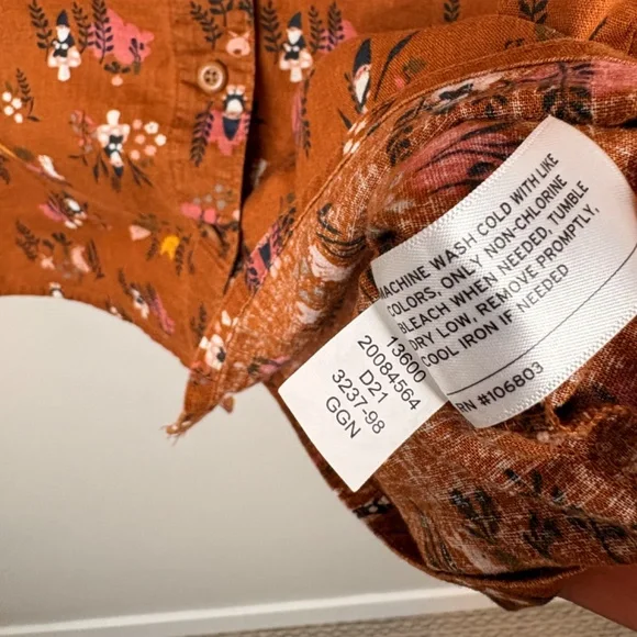 Duluth Trading Artisan Hemp Untucked Garden Gnome Camp Shirt - Size Large - Picture 5 of 6